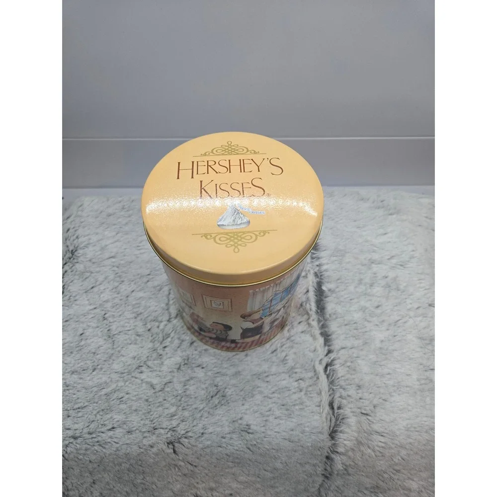 Hershey's Kisses Milk Chocolate Vintage Tin‎ Container Country Kitchen Decor